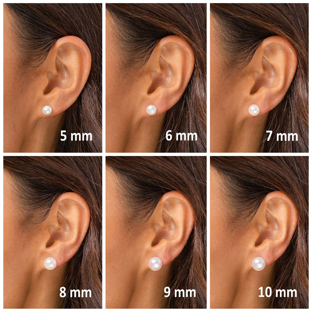 Gold Freshwater Pearl Studs