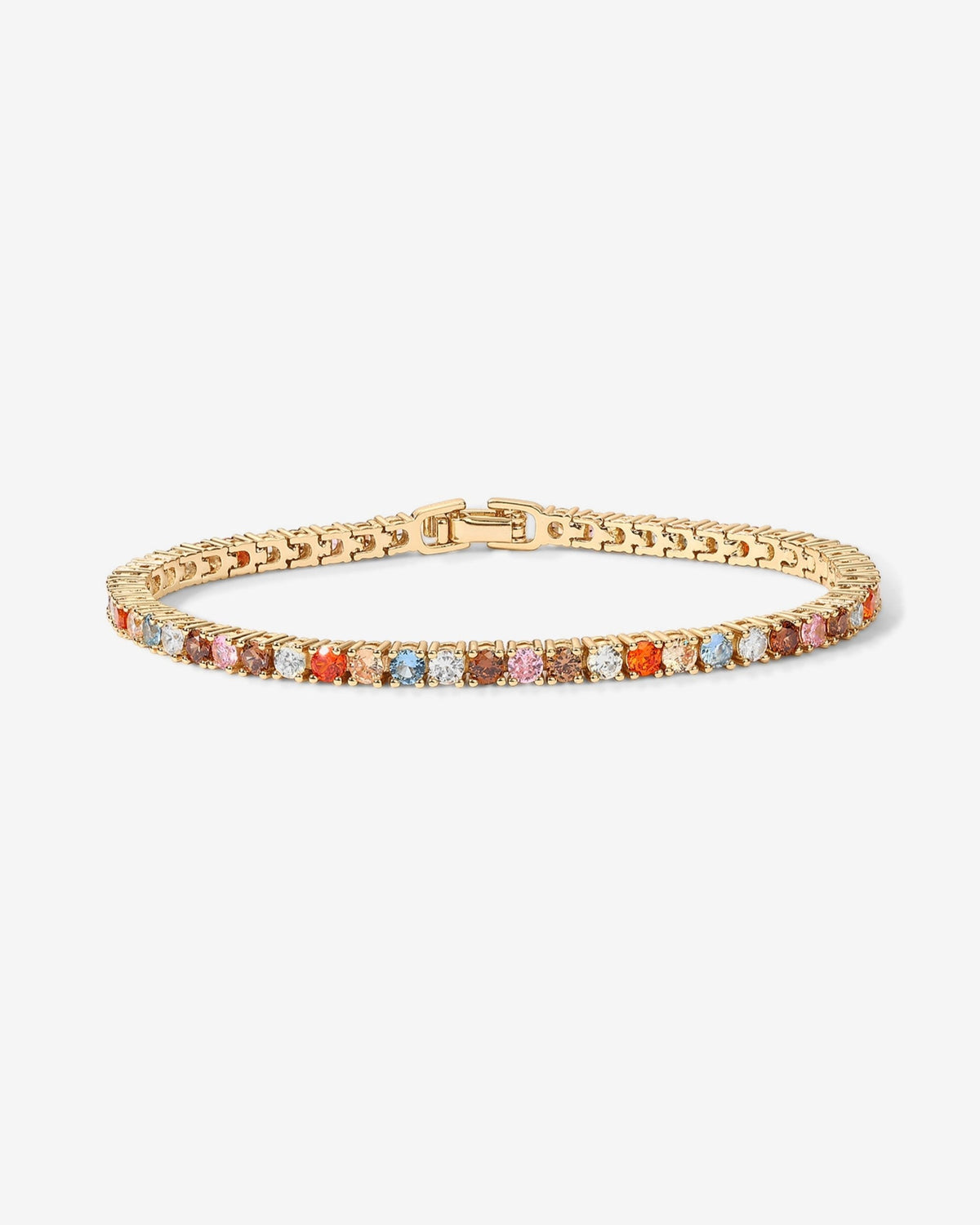 Medium Colored Cubic Zirconia Tennis Bracelet