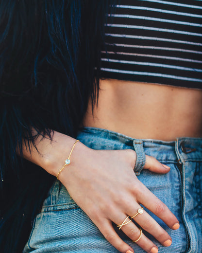 Vermeil Solitaire Bracelet