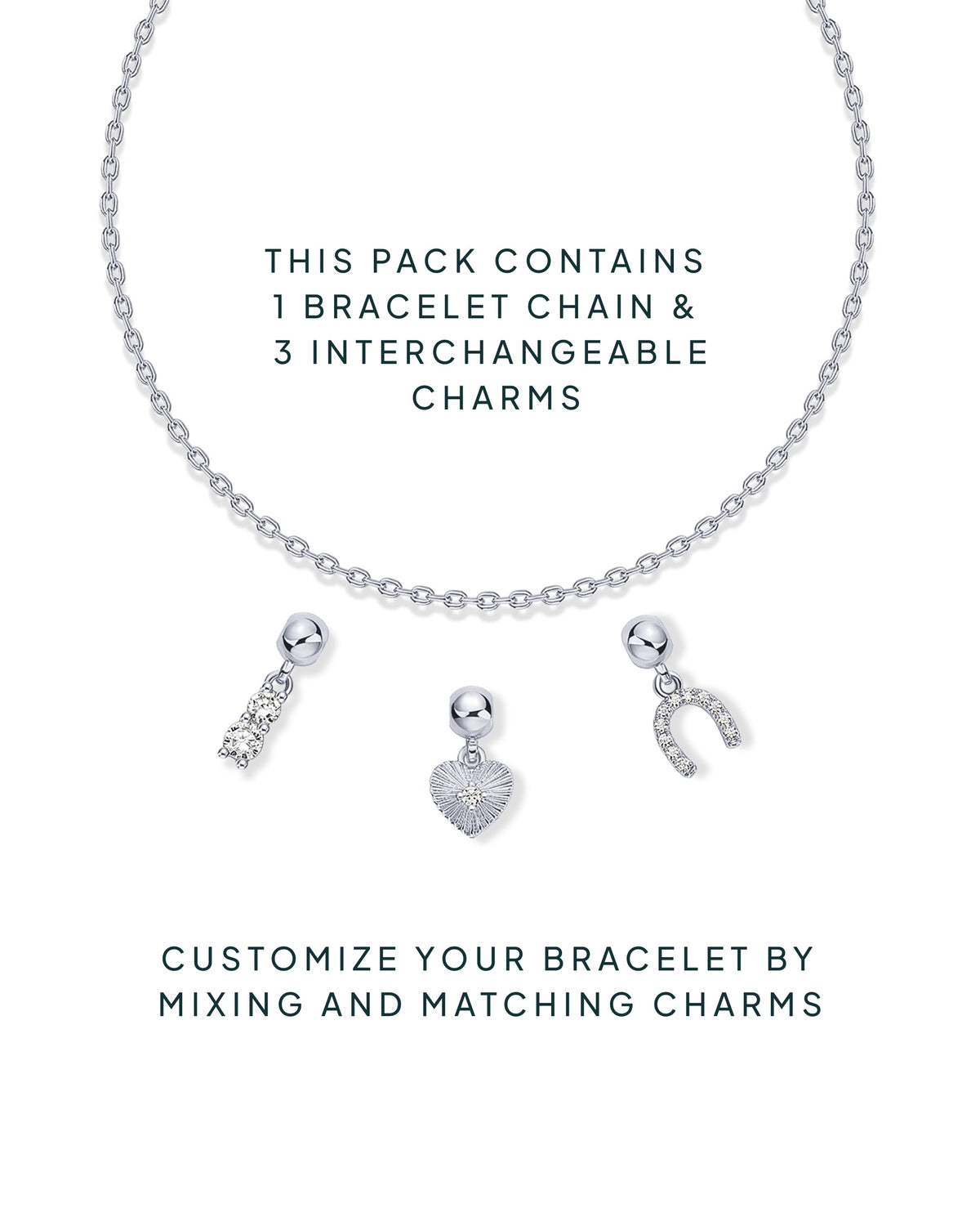 Charm Stack Era Heart & Horseshoe Vibes Bracelet Set