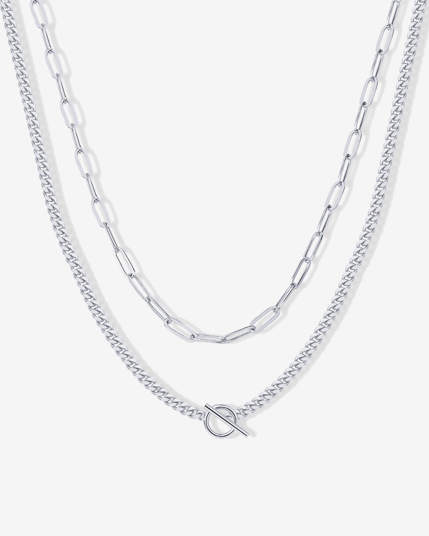 Layered Chain Circle Necklace