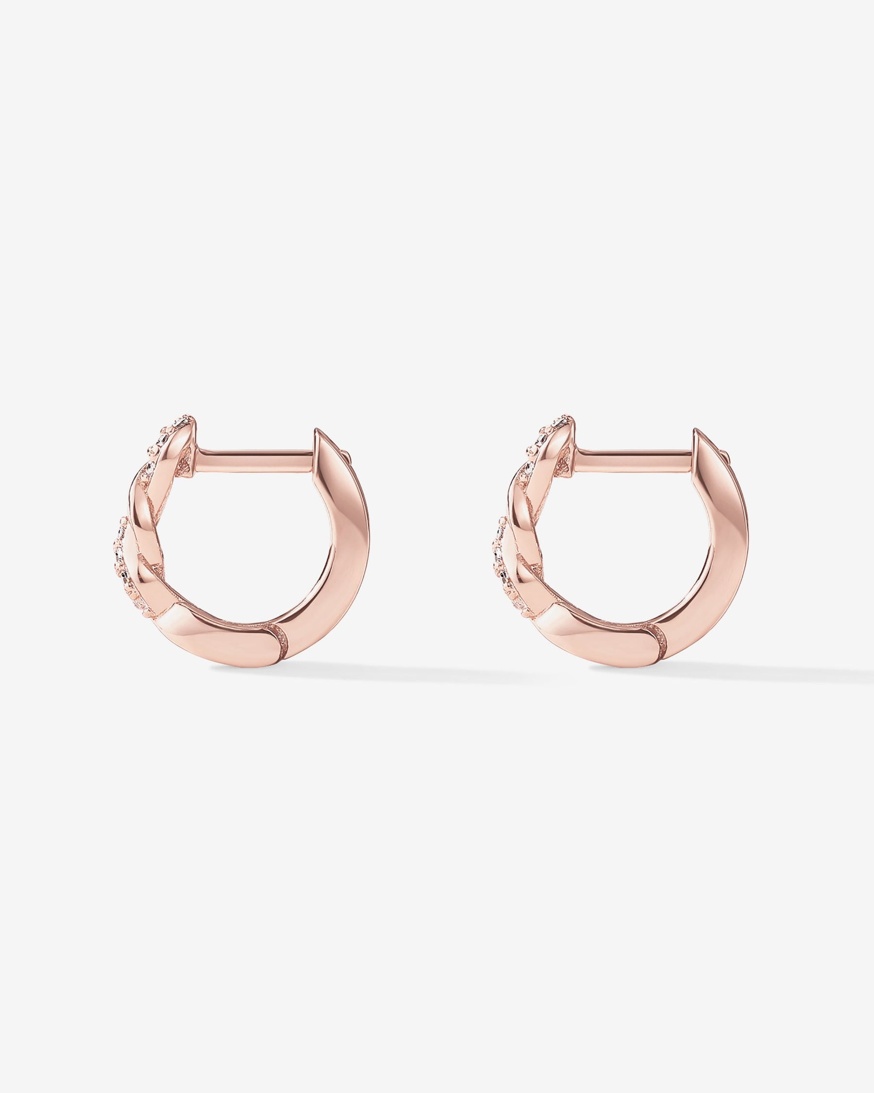 Twisted Cubic Zirconia Huggies