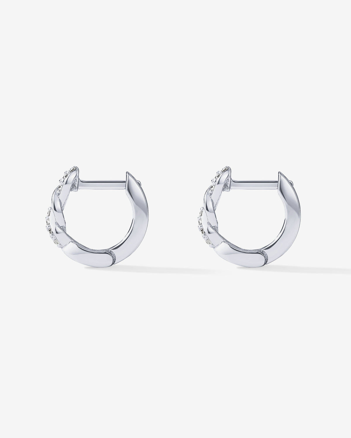 Twisted Cubic Zirconia Huggies