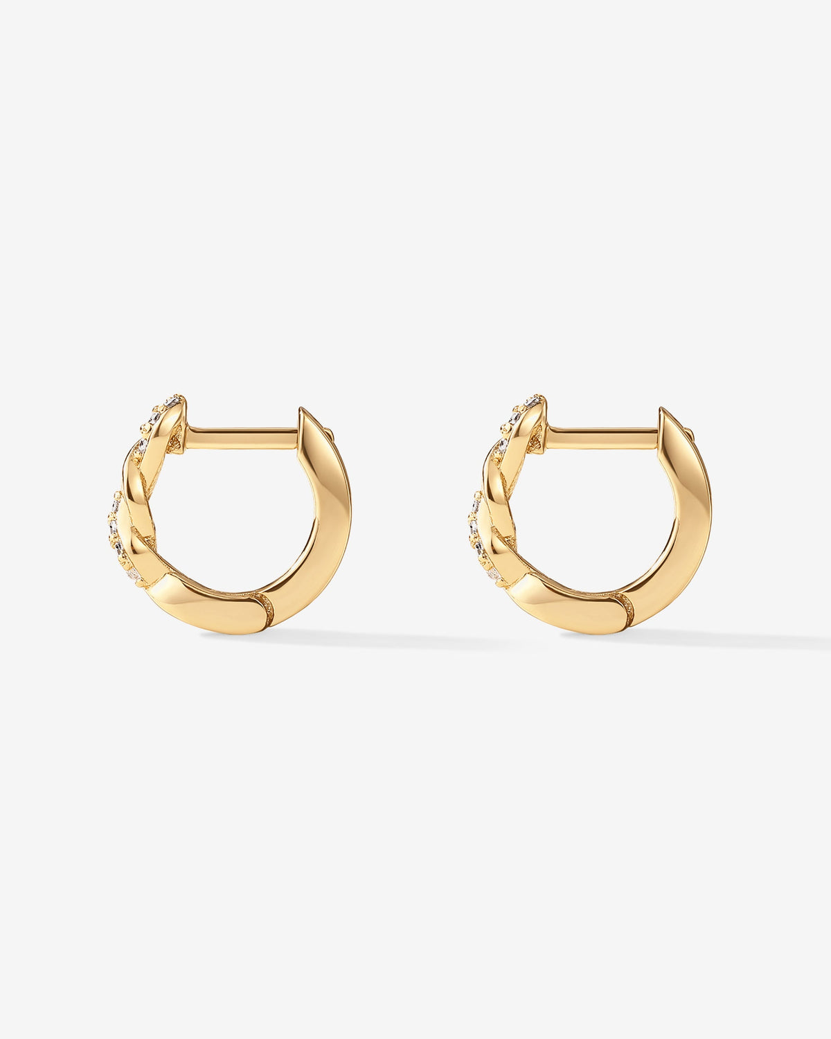 Twisted Cubic Zirconia Huggies