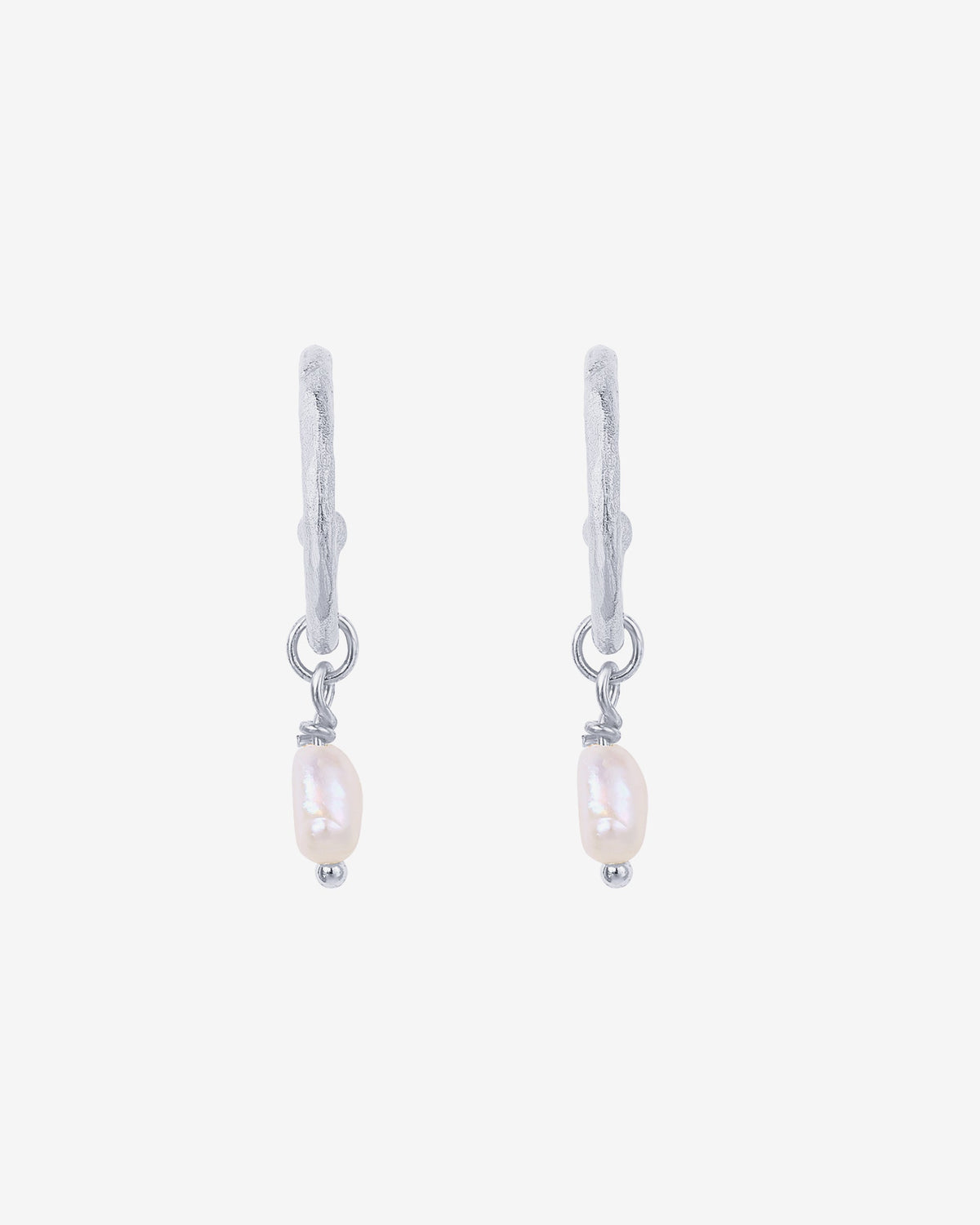 Drop Pearl Hoops