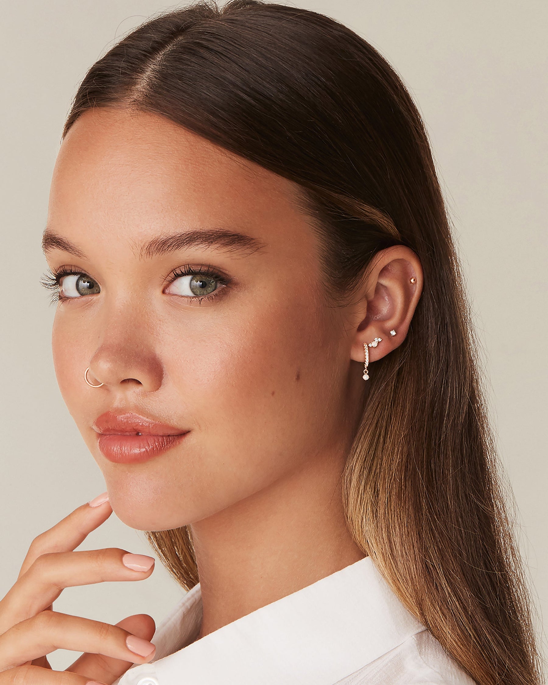Cubic Zirconia Flat Back Studs
