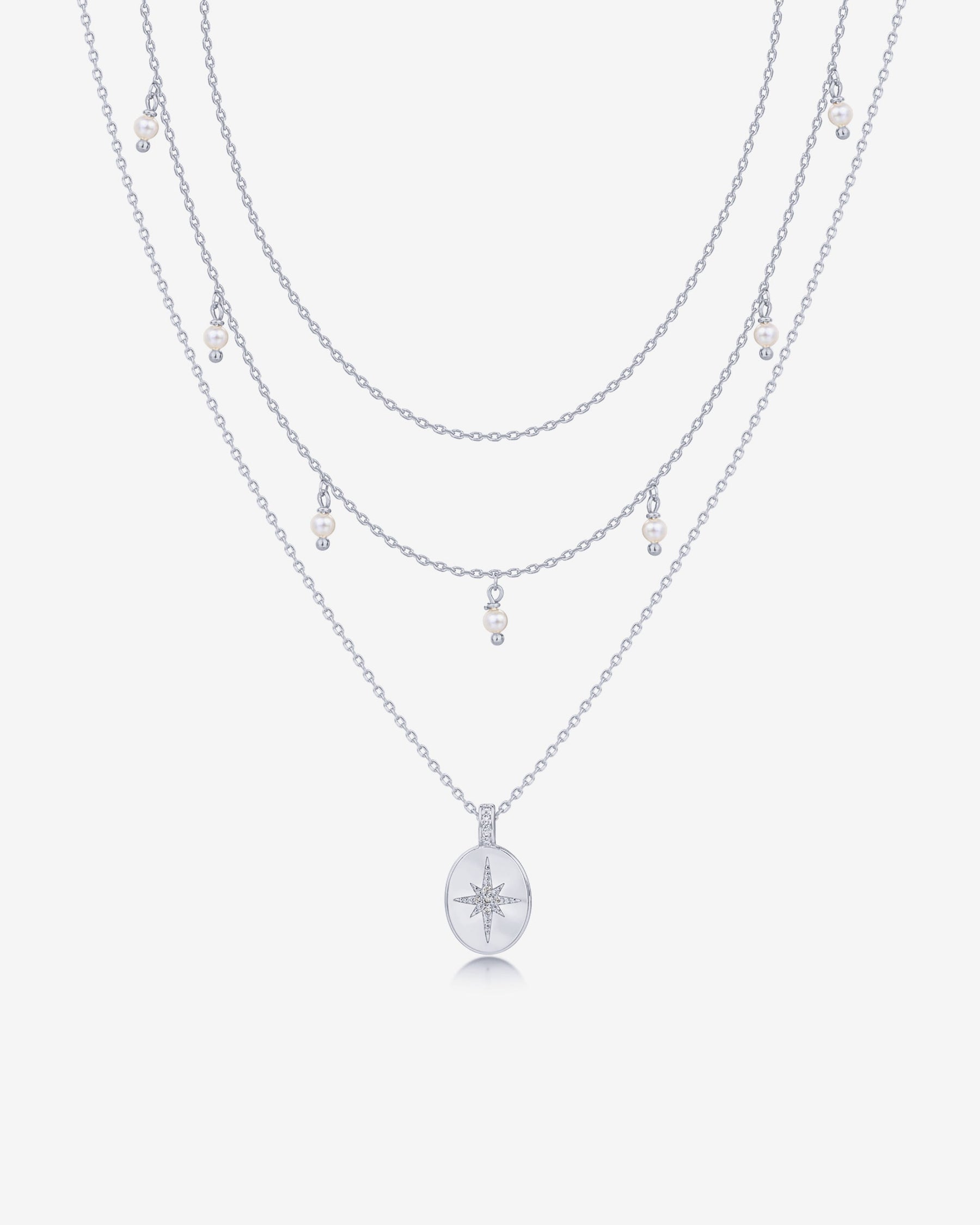 Layered North Star Pendant Necklace