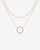 Layered Open Circle Pendant Necklace