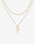 Layered Lock Pendant Necklace