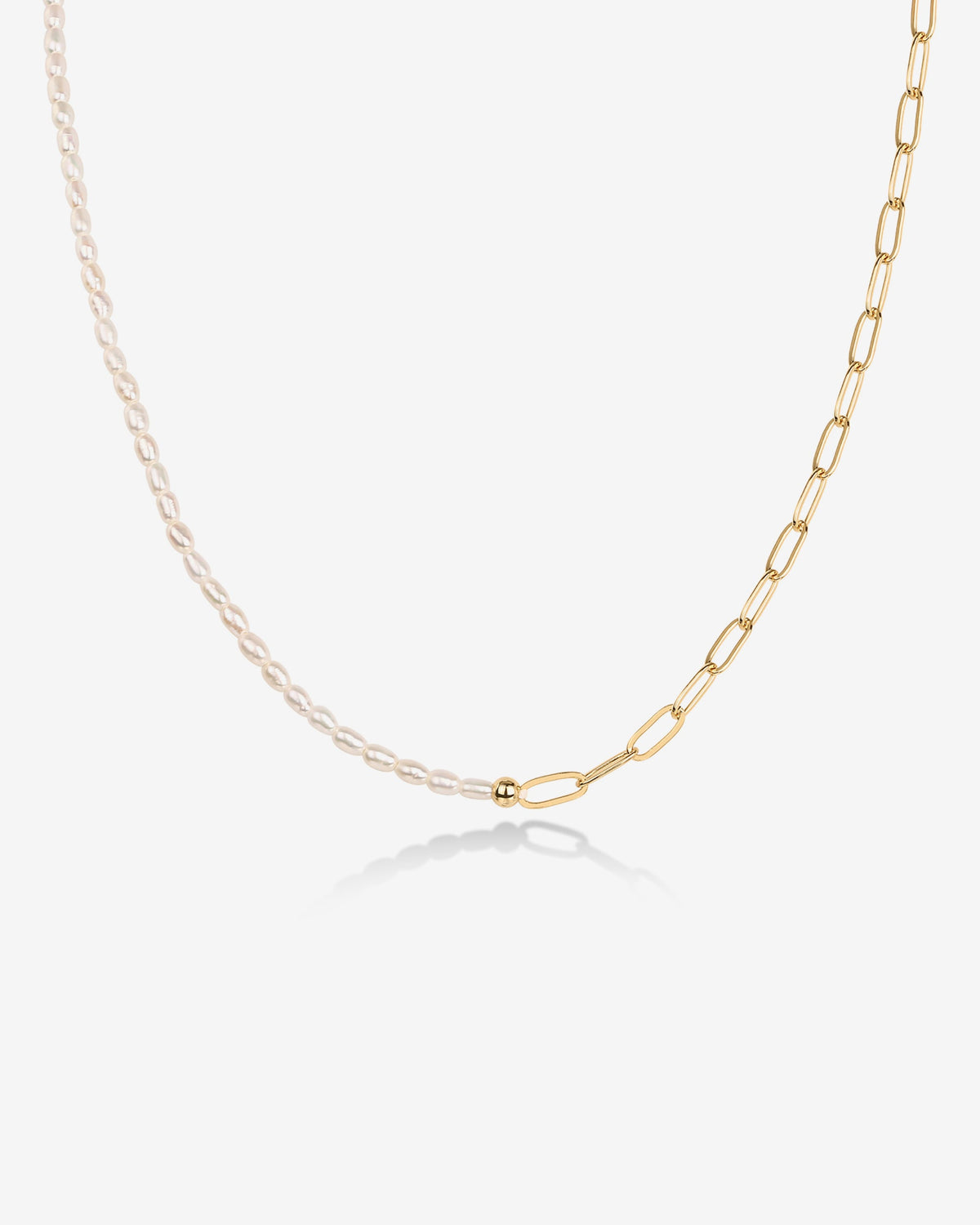 Pearl Paperclip Necklace