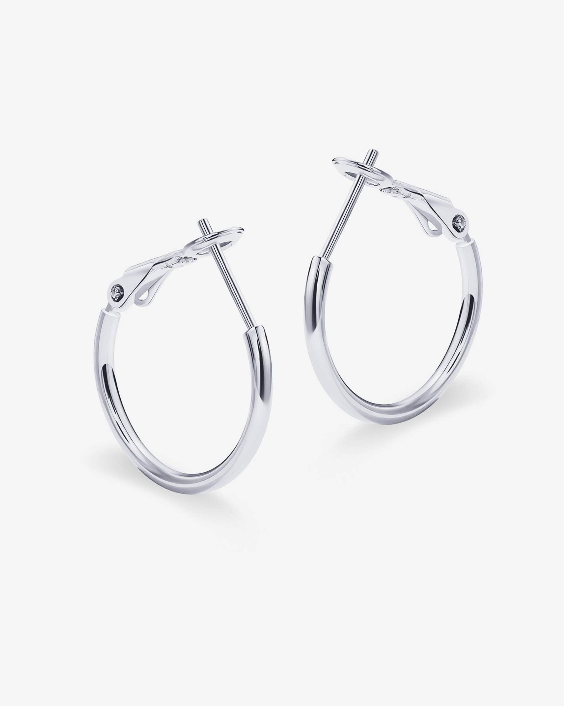 Clasp Back Thin Hoops