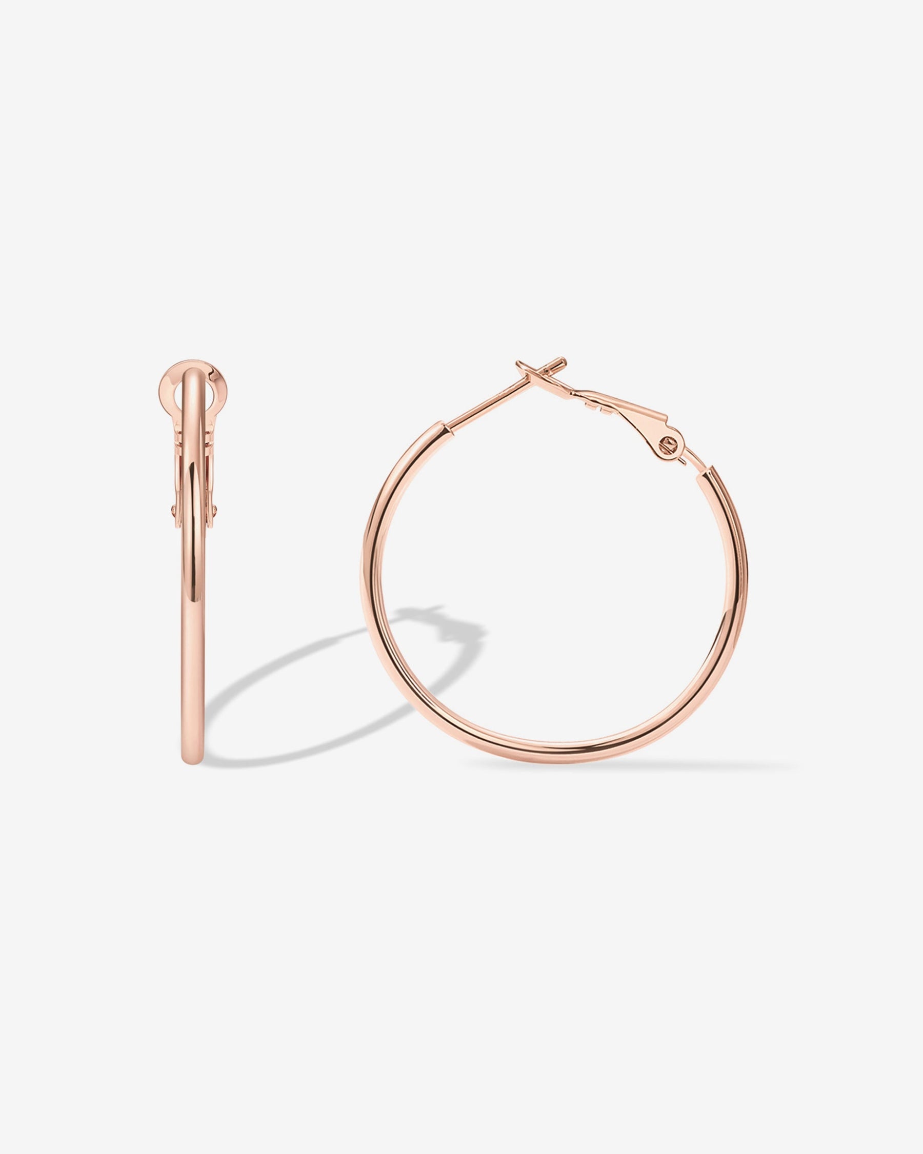Clasp Back Thin Hoops