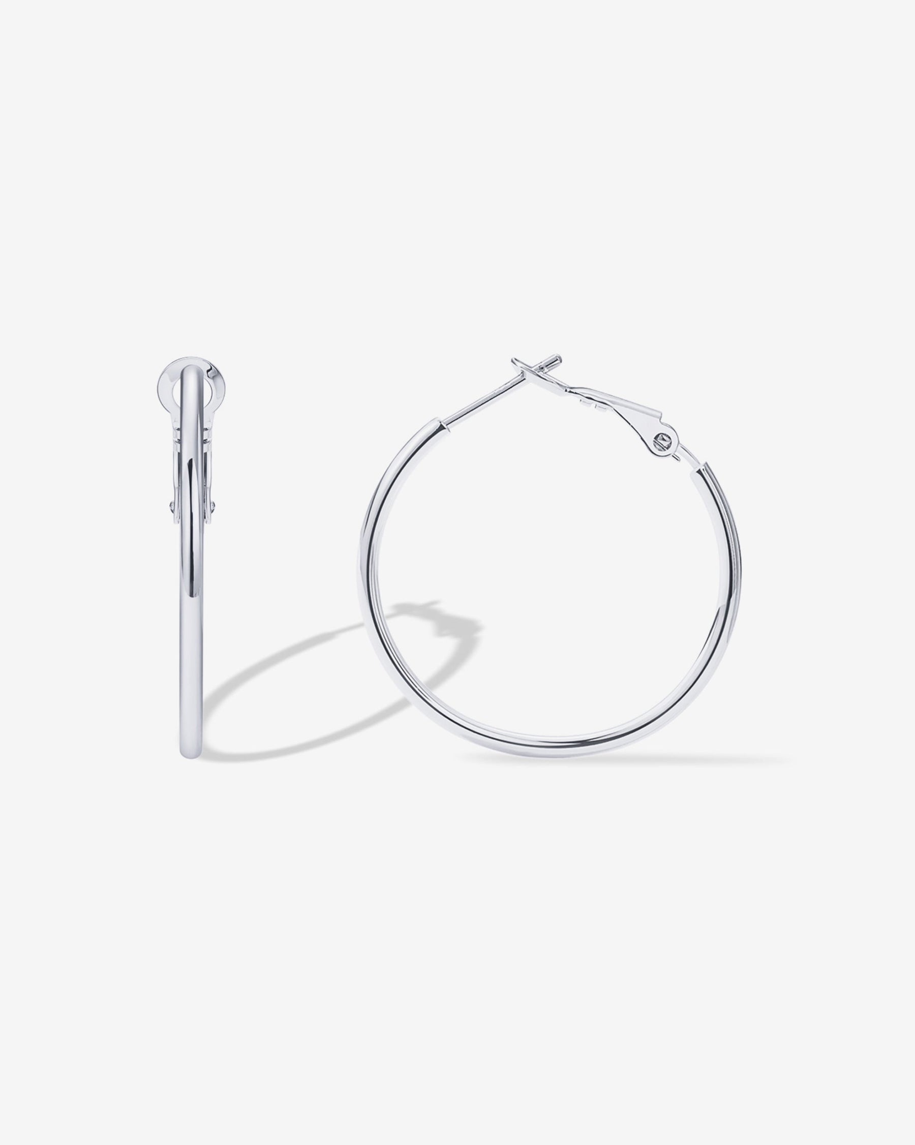 Clasp Back Thin Hoops