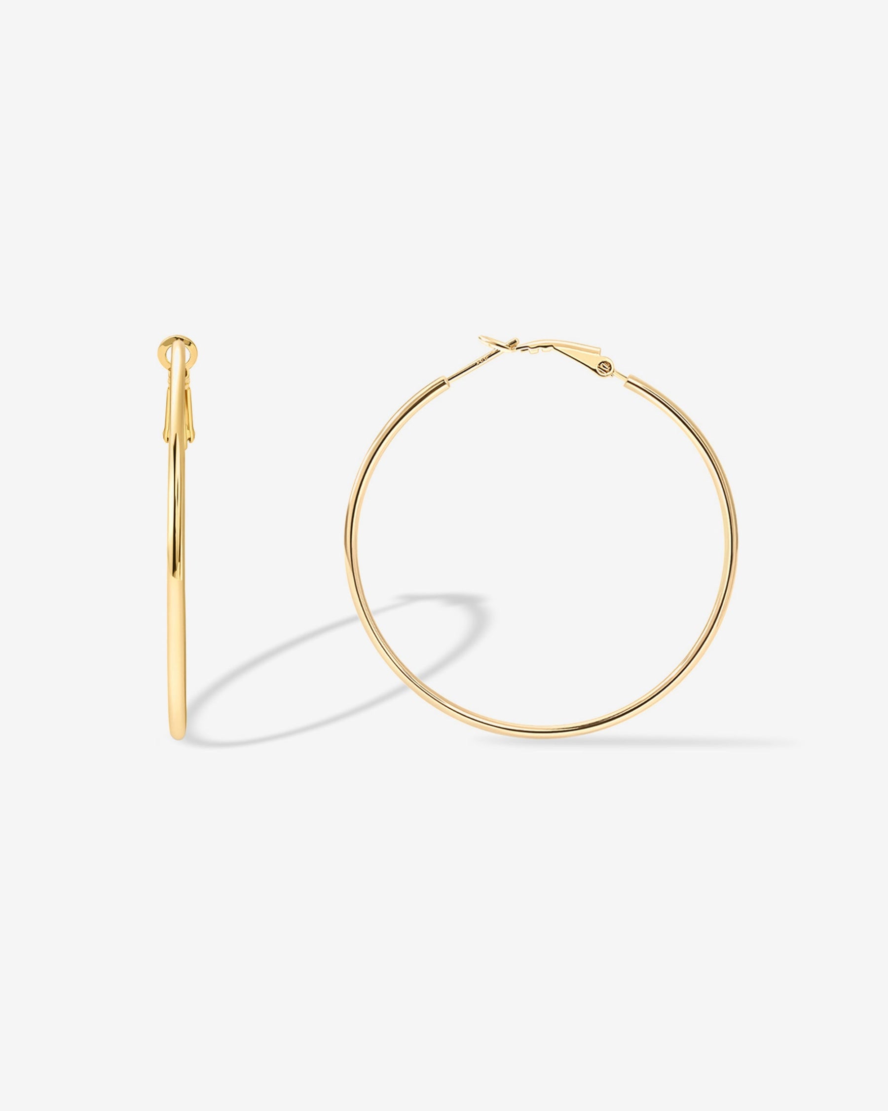 Clasp Back Thin Hoops