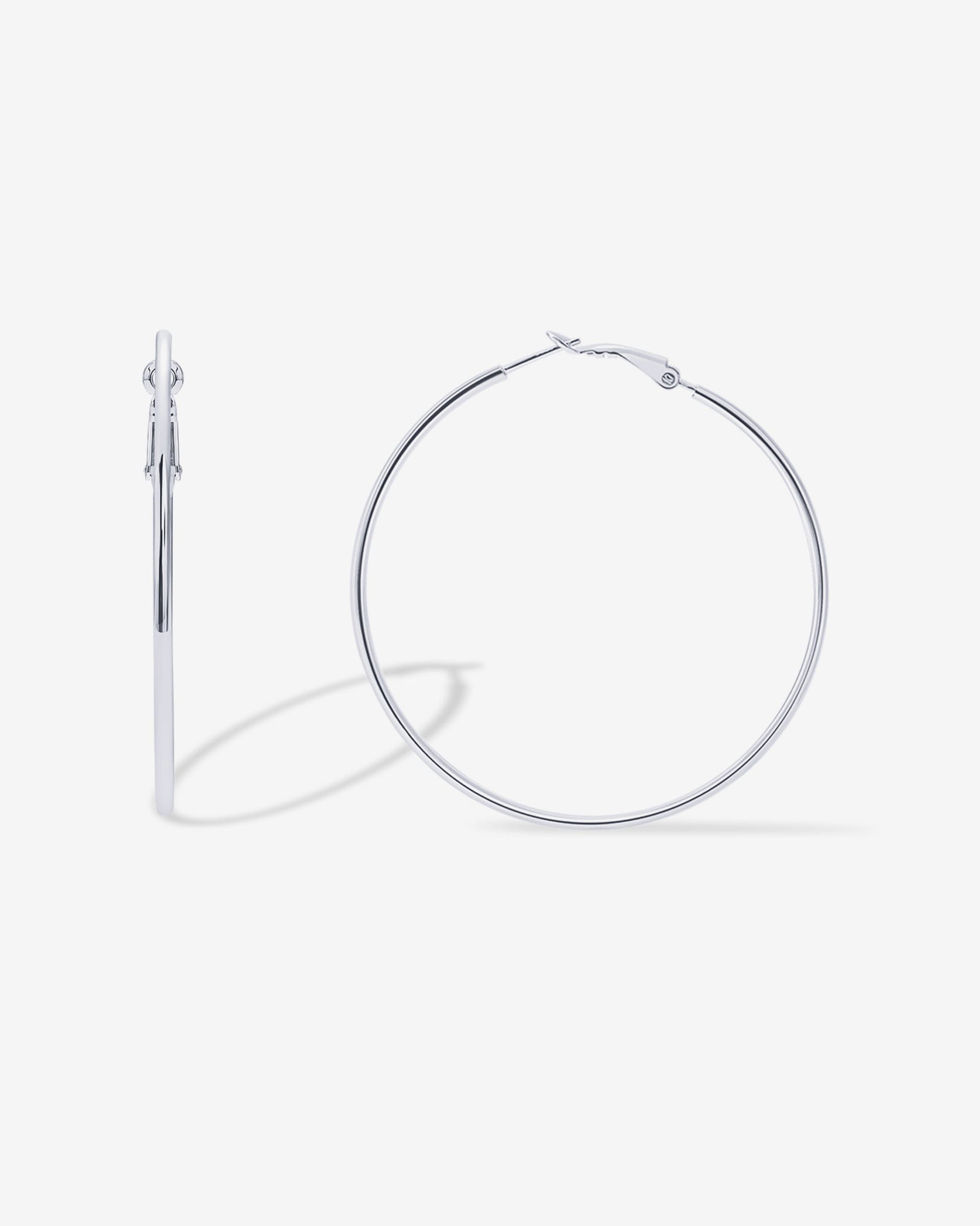 Clasp Back Thin Hoops