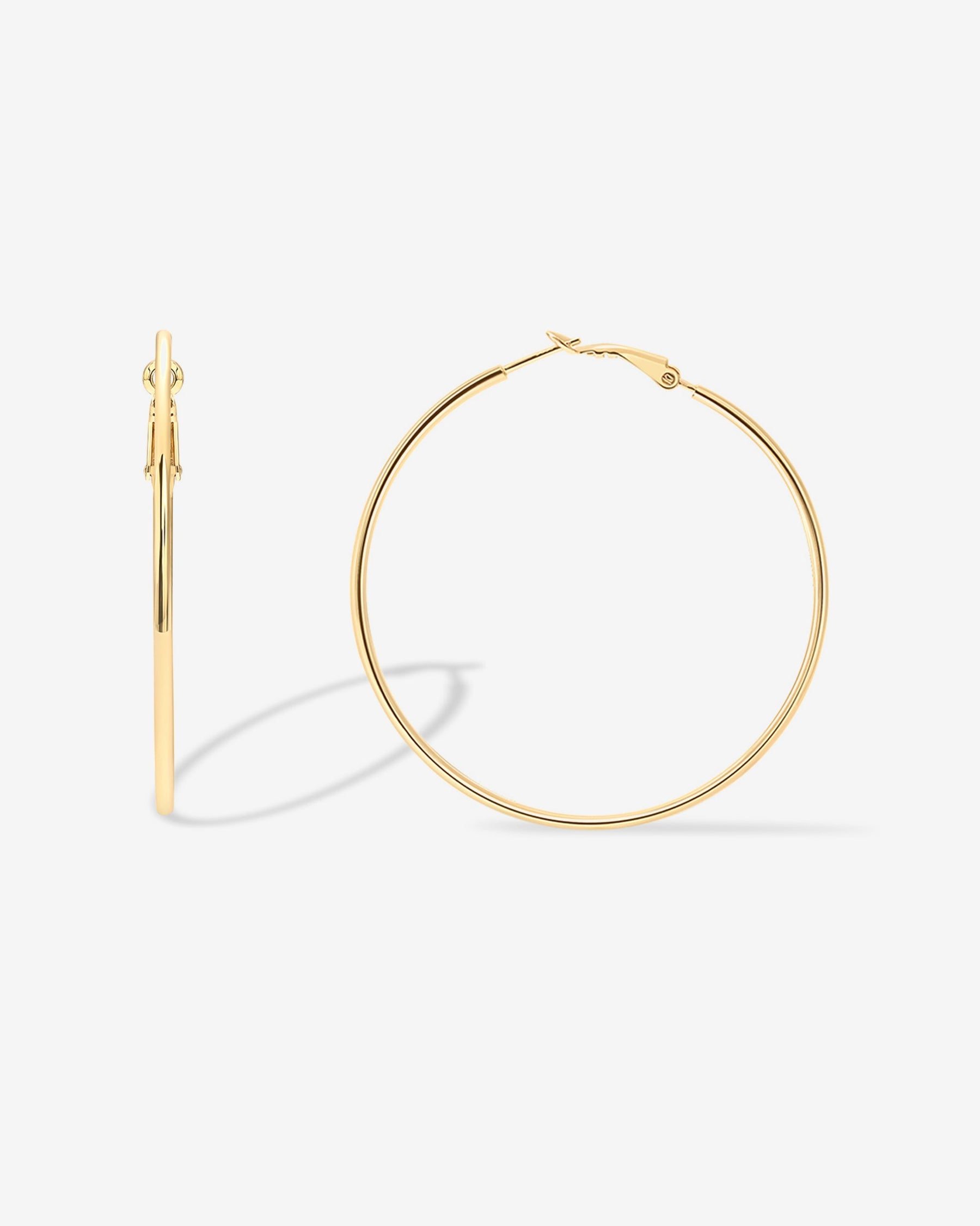 Clasp Back Thin Hoops