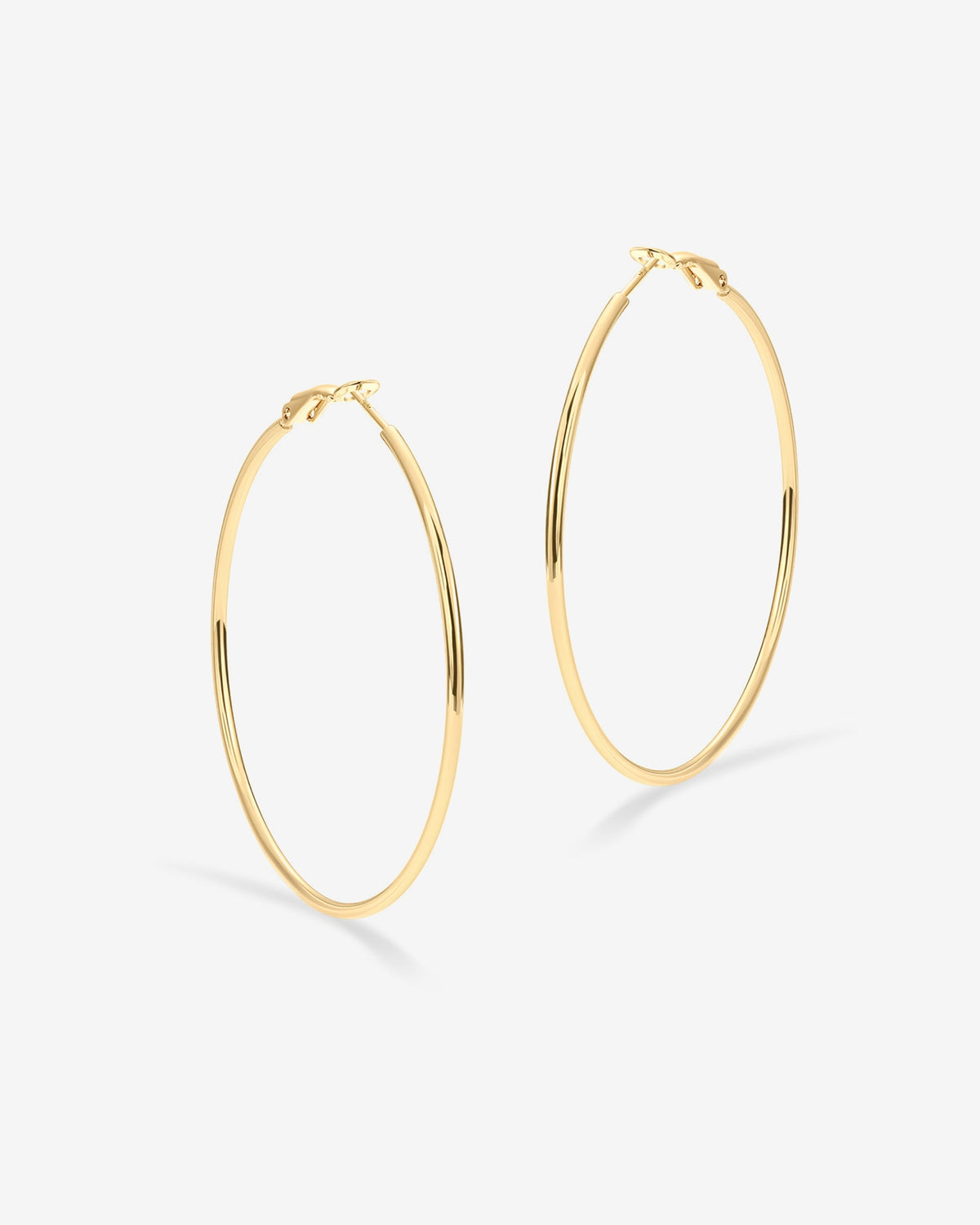 Clasp Back Thin Hoops