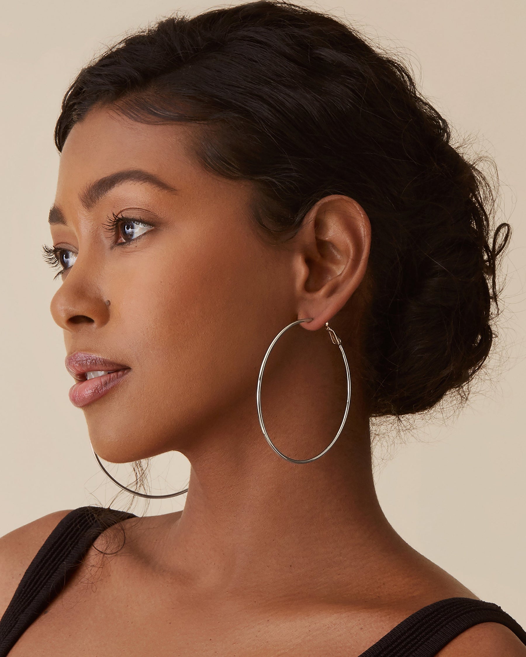Clasp Back Thin Hoops