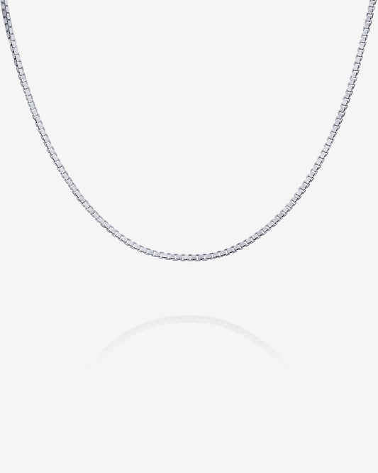 Stackable Mini Square Box Chain Necklace