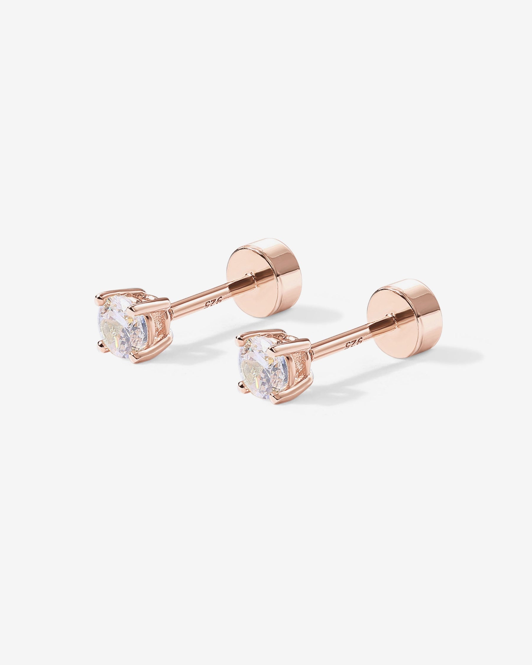 Cubic Zirconia Flat Back Studs