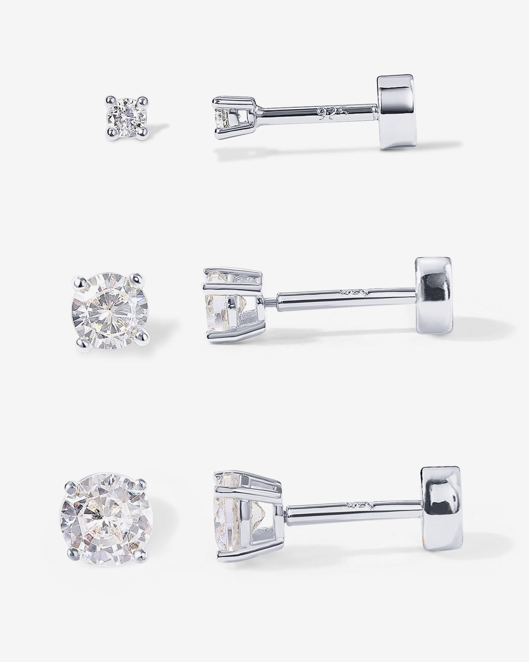 Cubic Zirconia Flat Back Studs