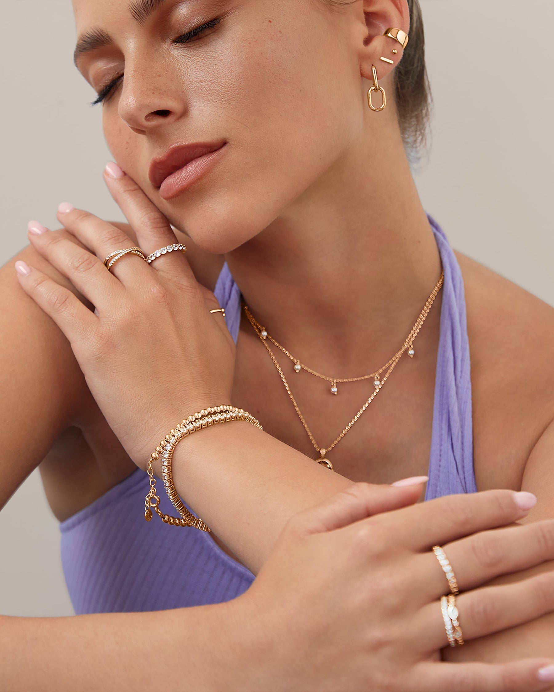 Convertible Paper Clip Link Hoops