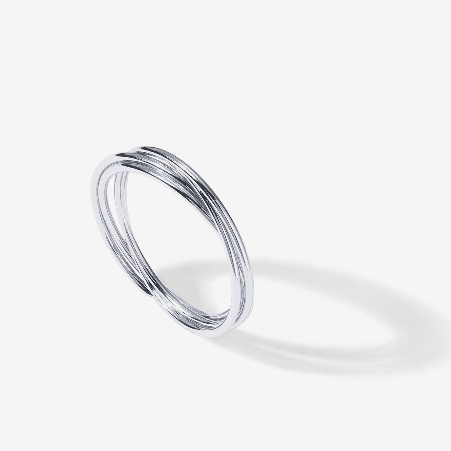 Four Ways Interlocked Anxiety Ring