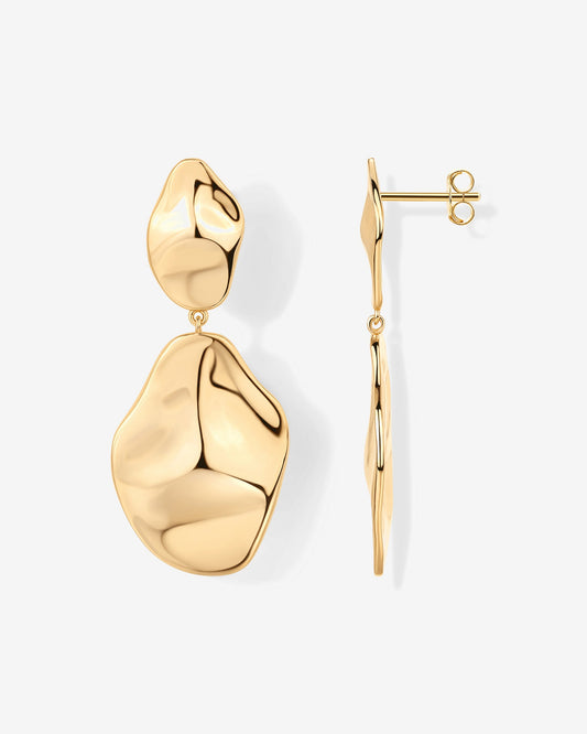 Hammered Teardrop Drop Dangle