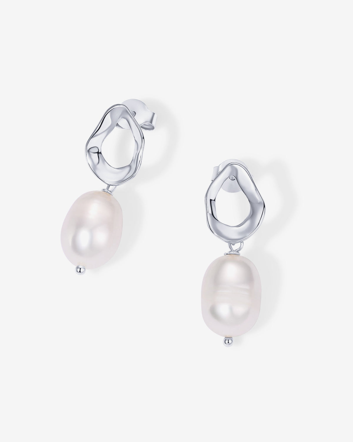 Wavy Pearl Drops Earrings