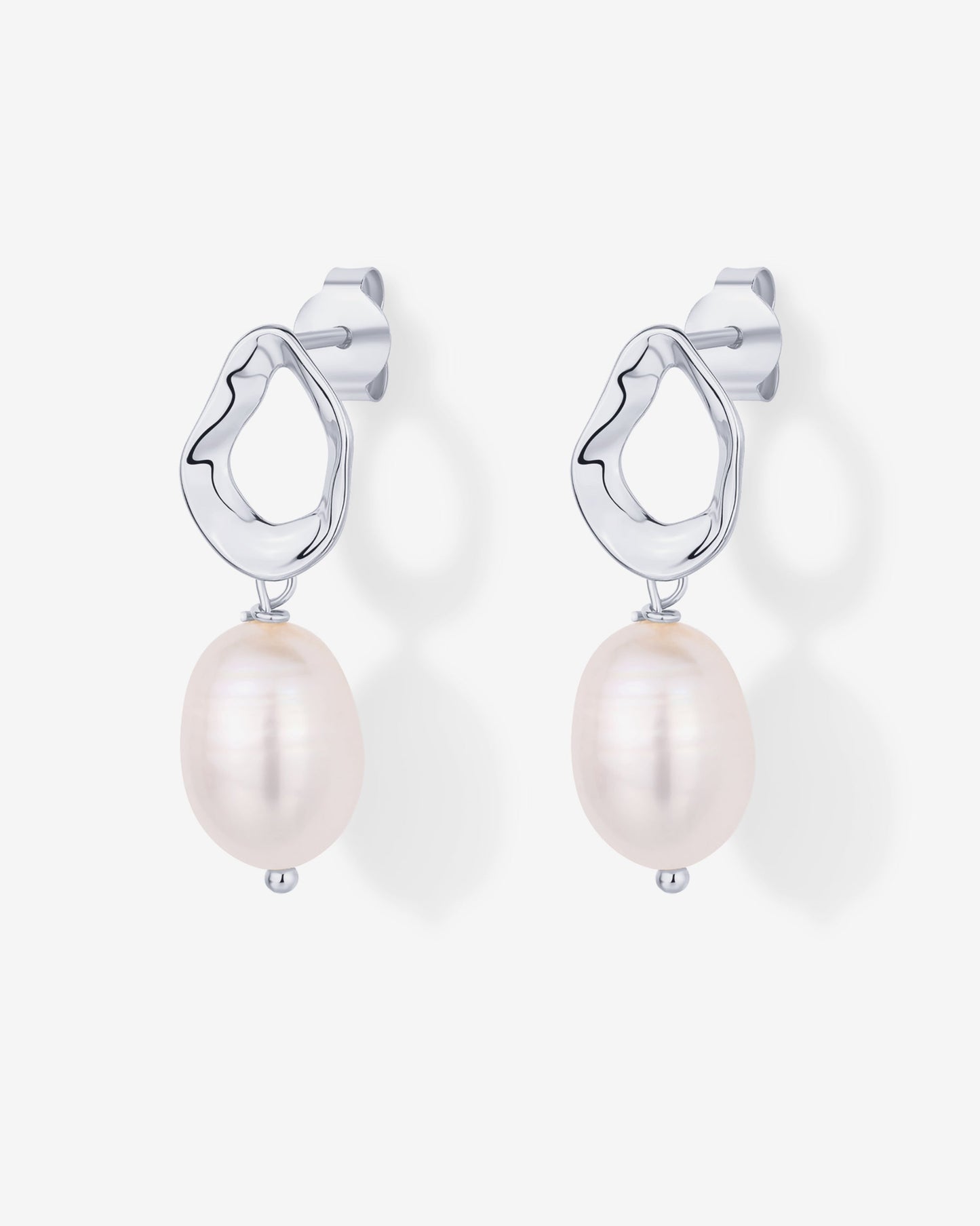 Wavy Pearl Drops Earrings