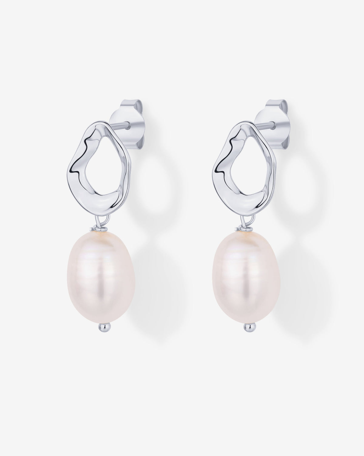 Wavy Pearl Drops Earrings