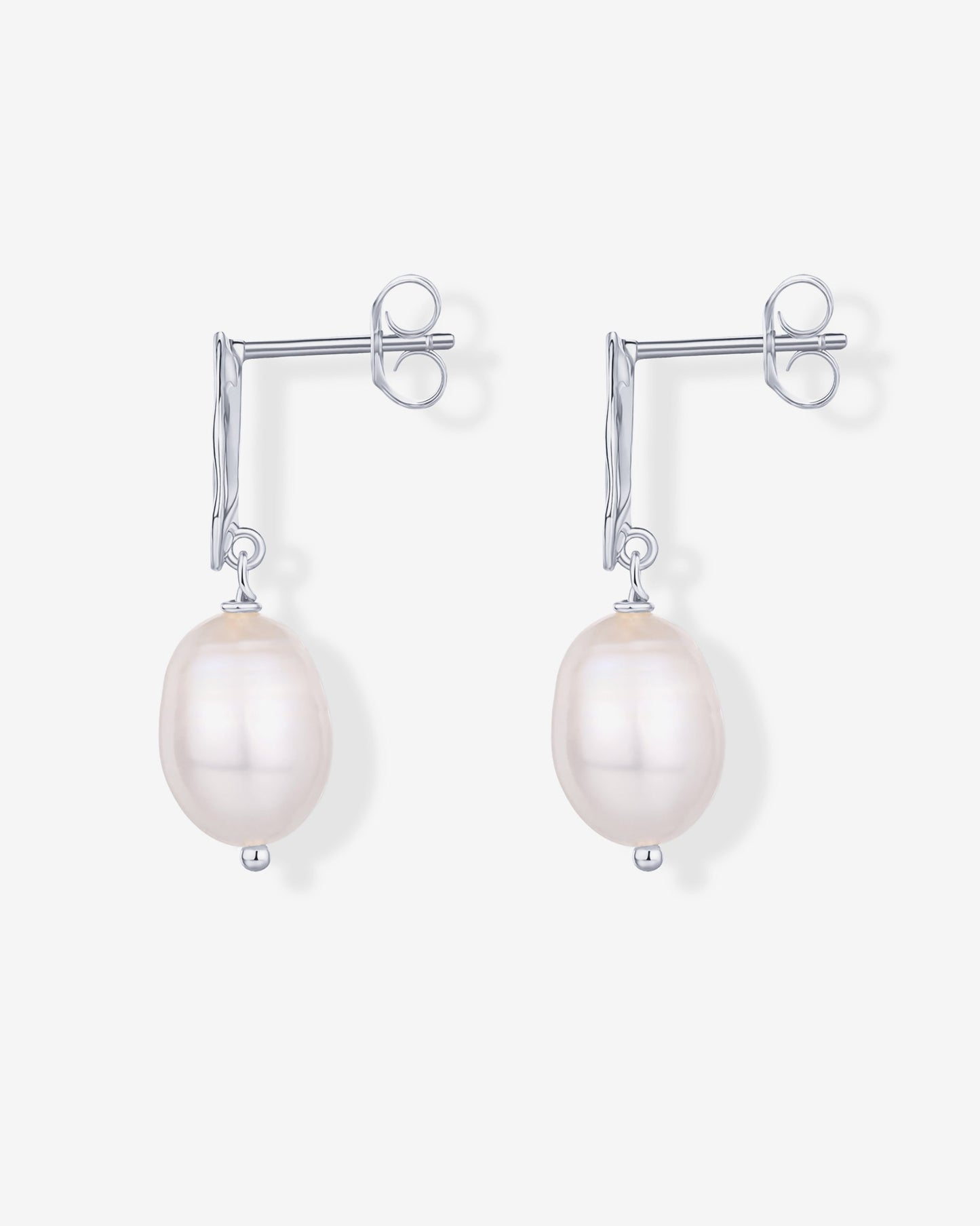 Wavy Pearl Drops Earrings