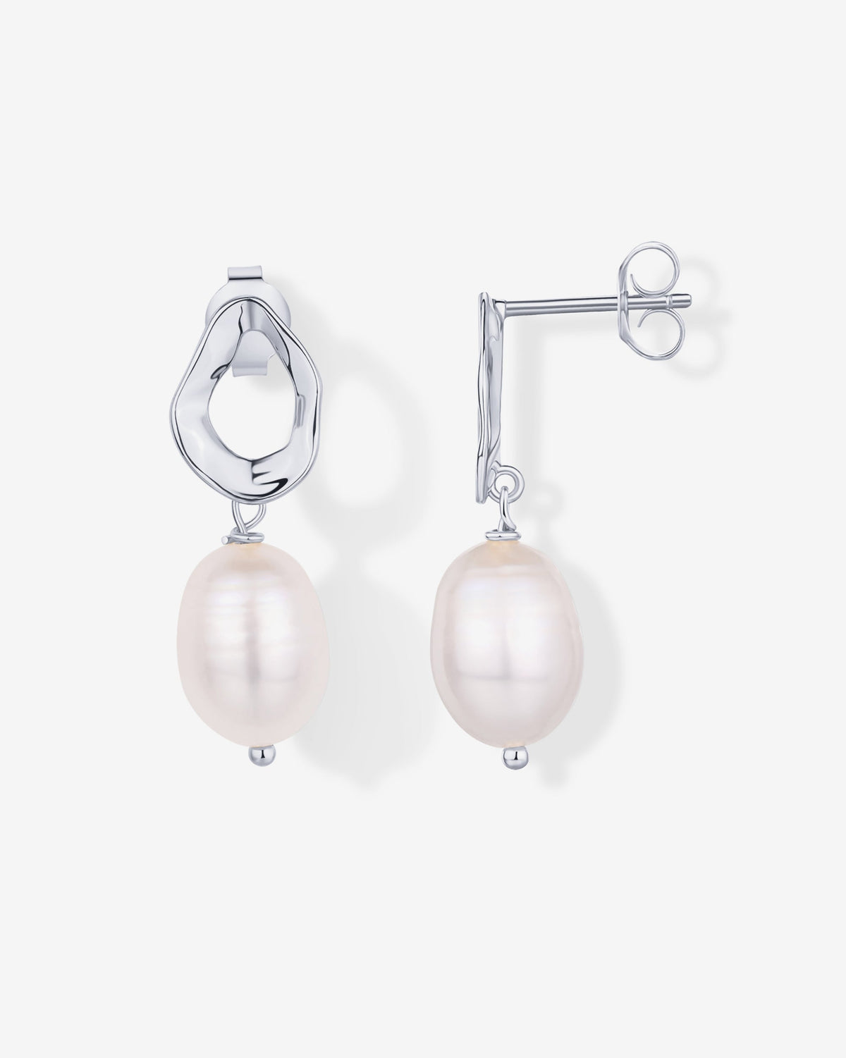 Wavy Pearl Drops Earrings