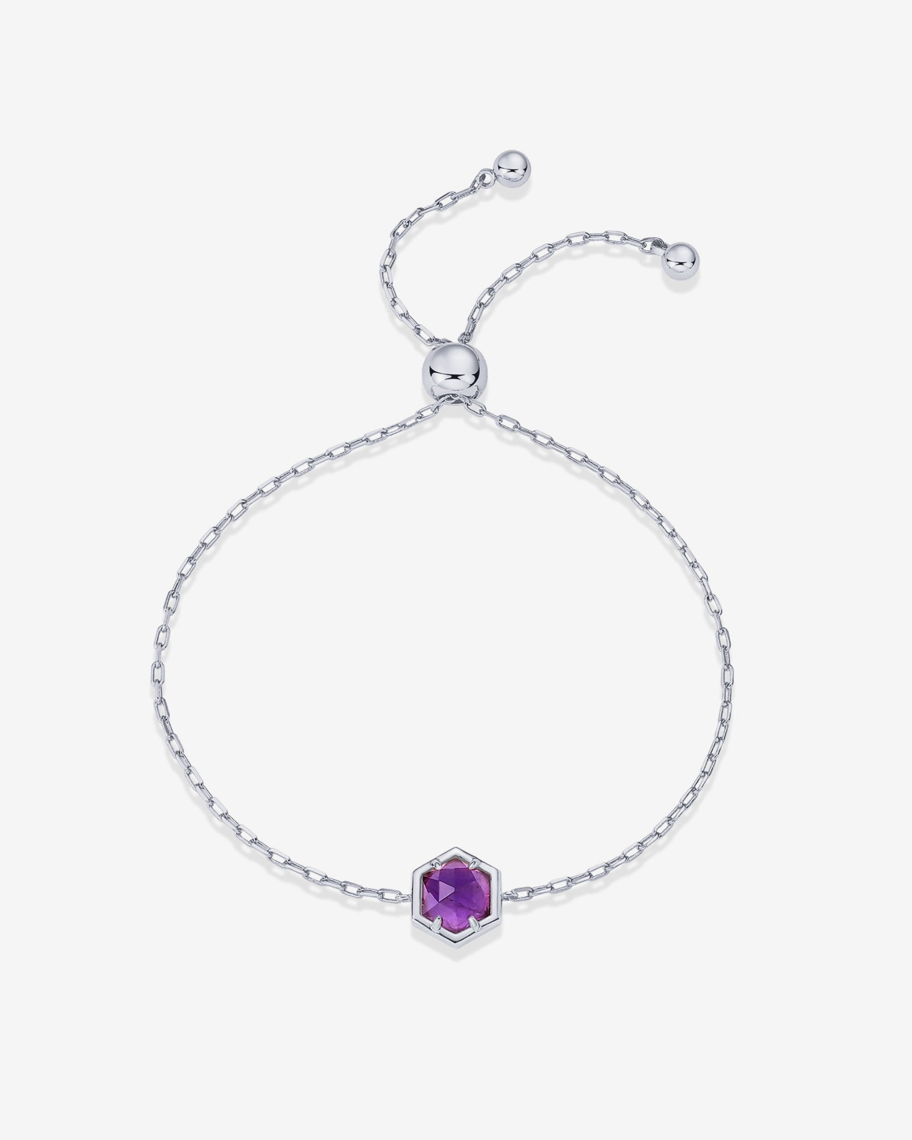 Gemstone Hexagon Bracelet