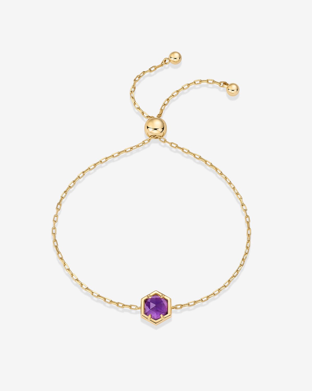 Gemstone Hexagon Bracelet