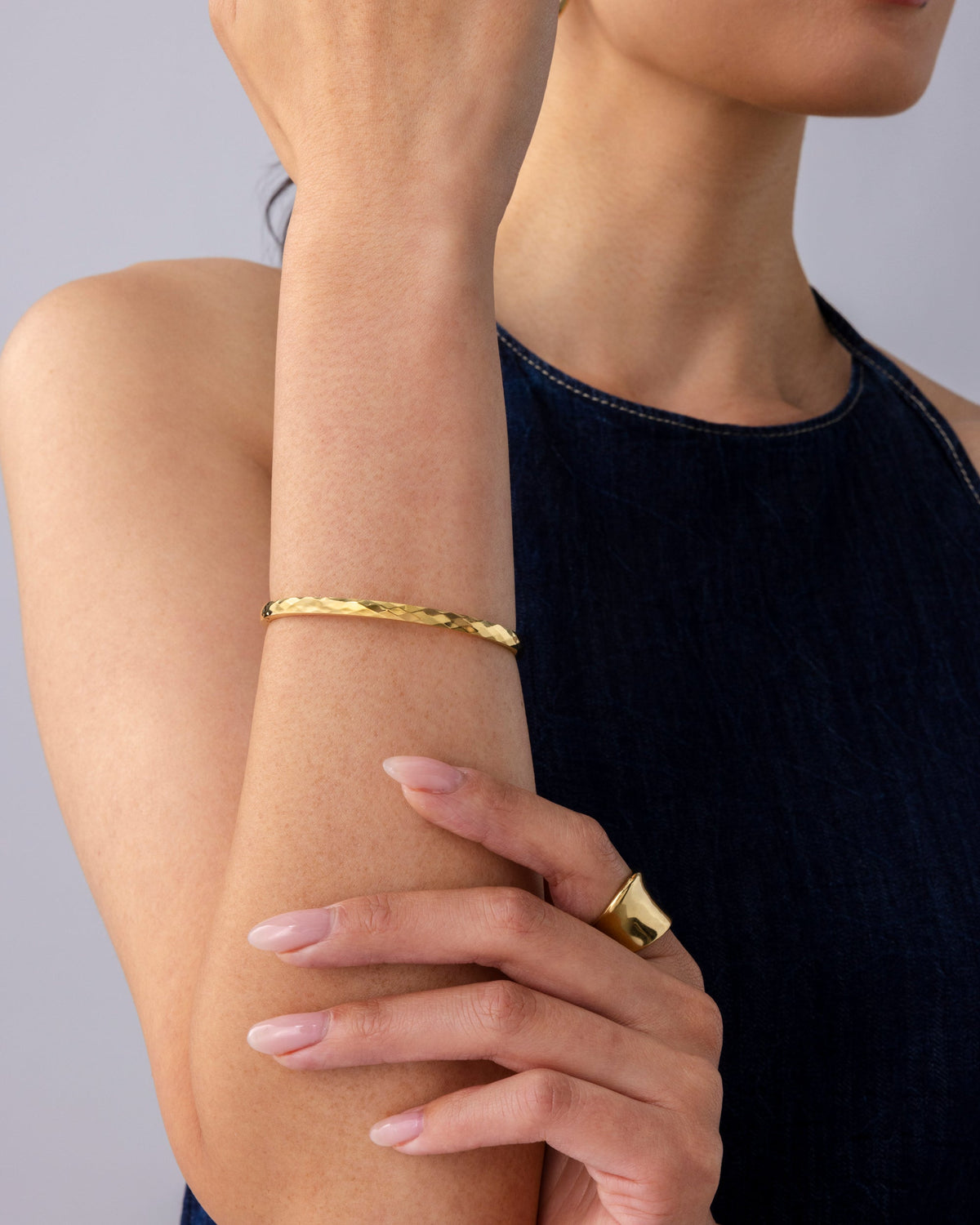 Faceted Bangle Bracelet