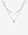 Round Solitaire Layered Necklace Set