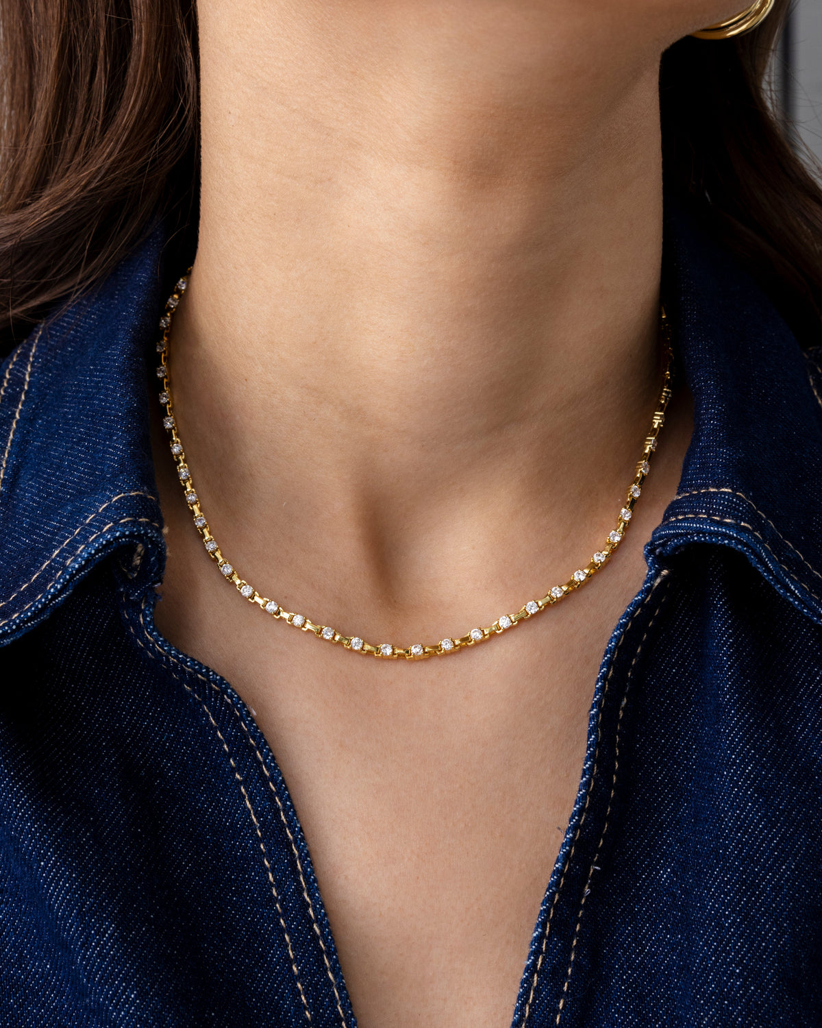 Station Tennis Necklace