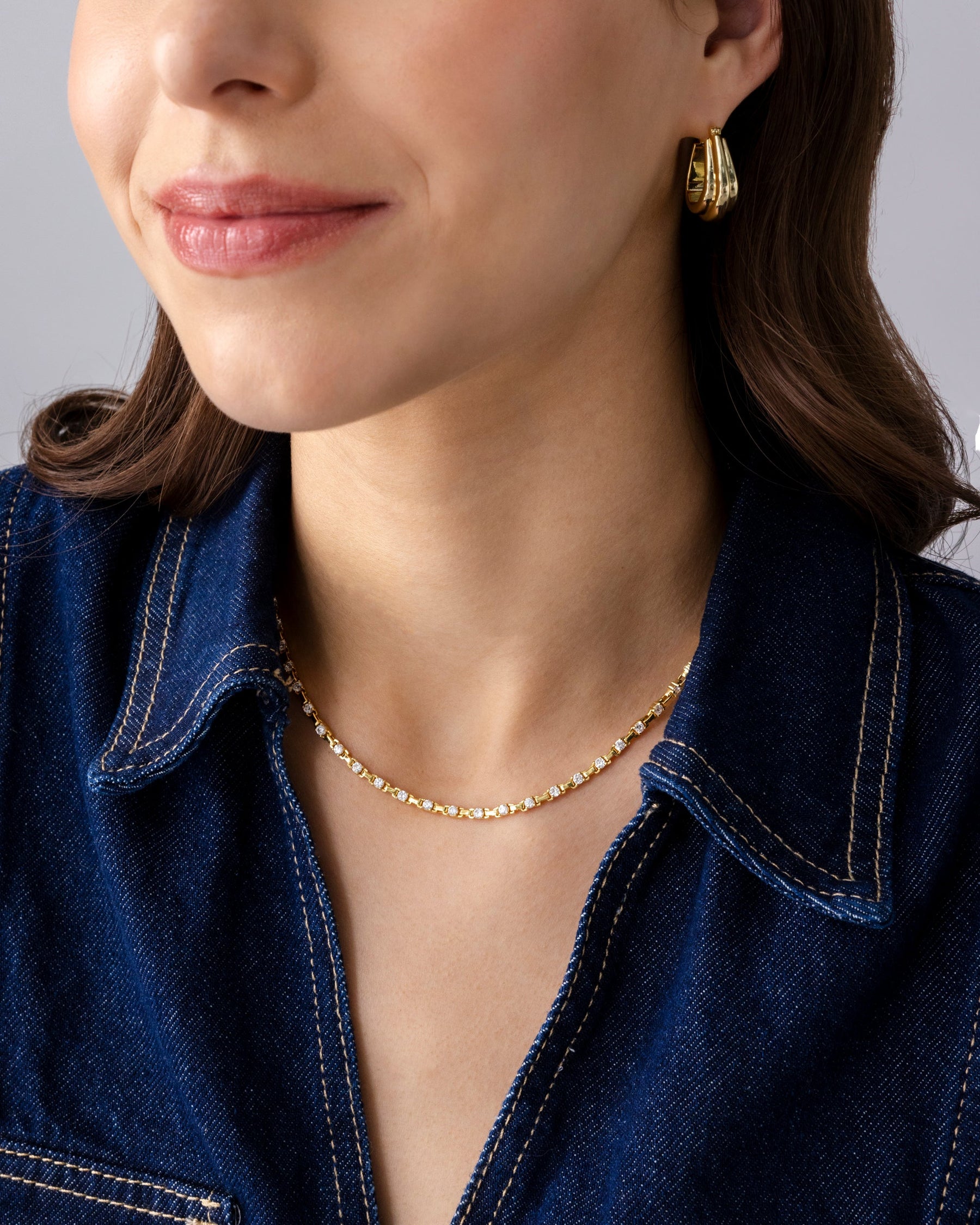 Station Tennis Necklace