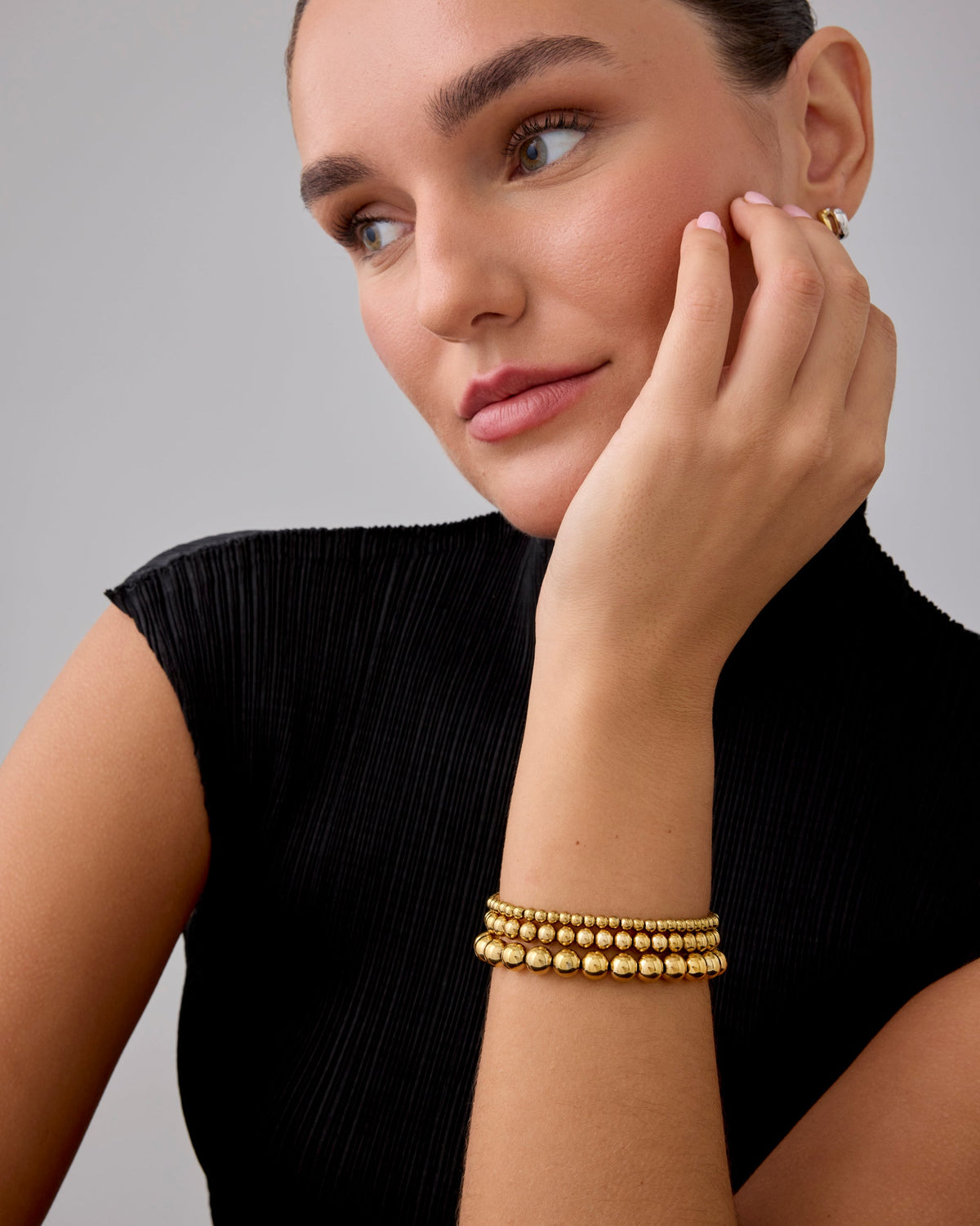 Beaded Stretch Bracelet Trio