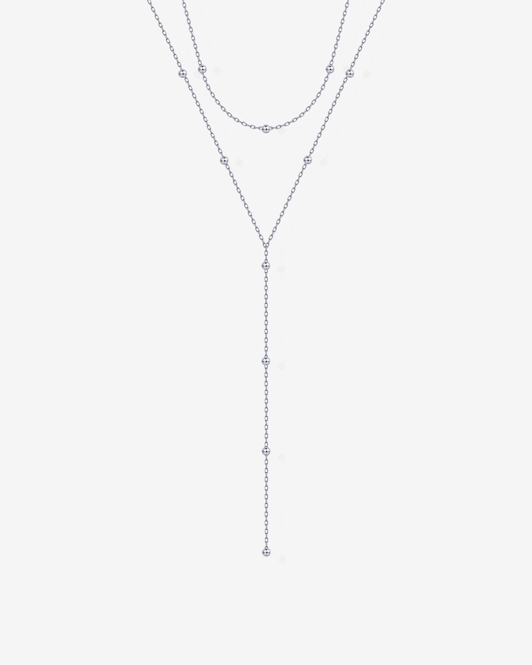 Beaded Tassel Lariat Necklace