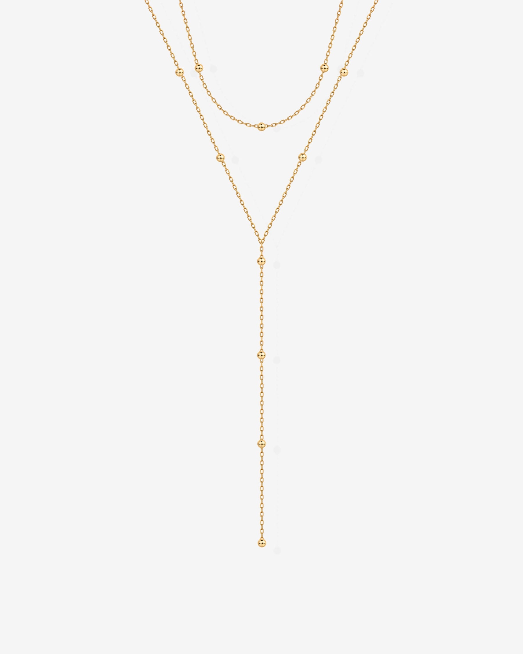 Beaded Tassel Lariat Necklace