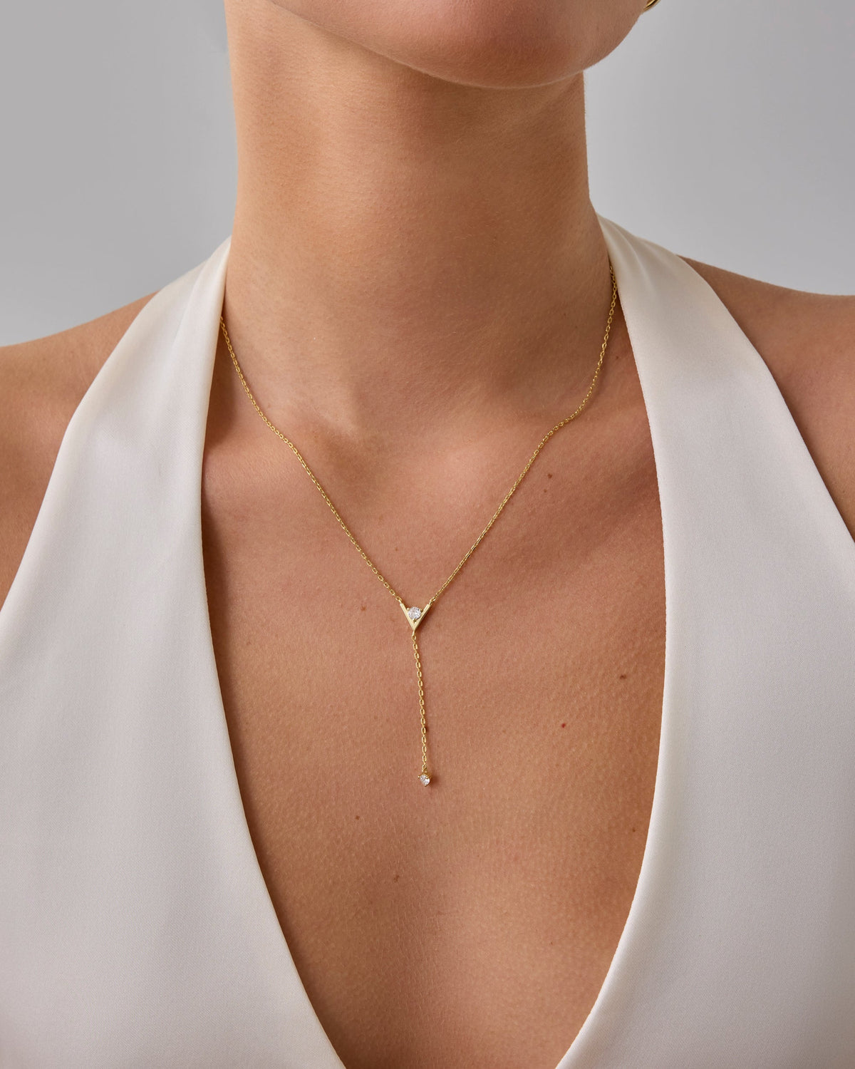 Mini Drop Lariat Necklace