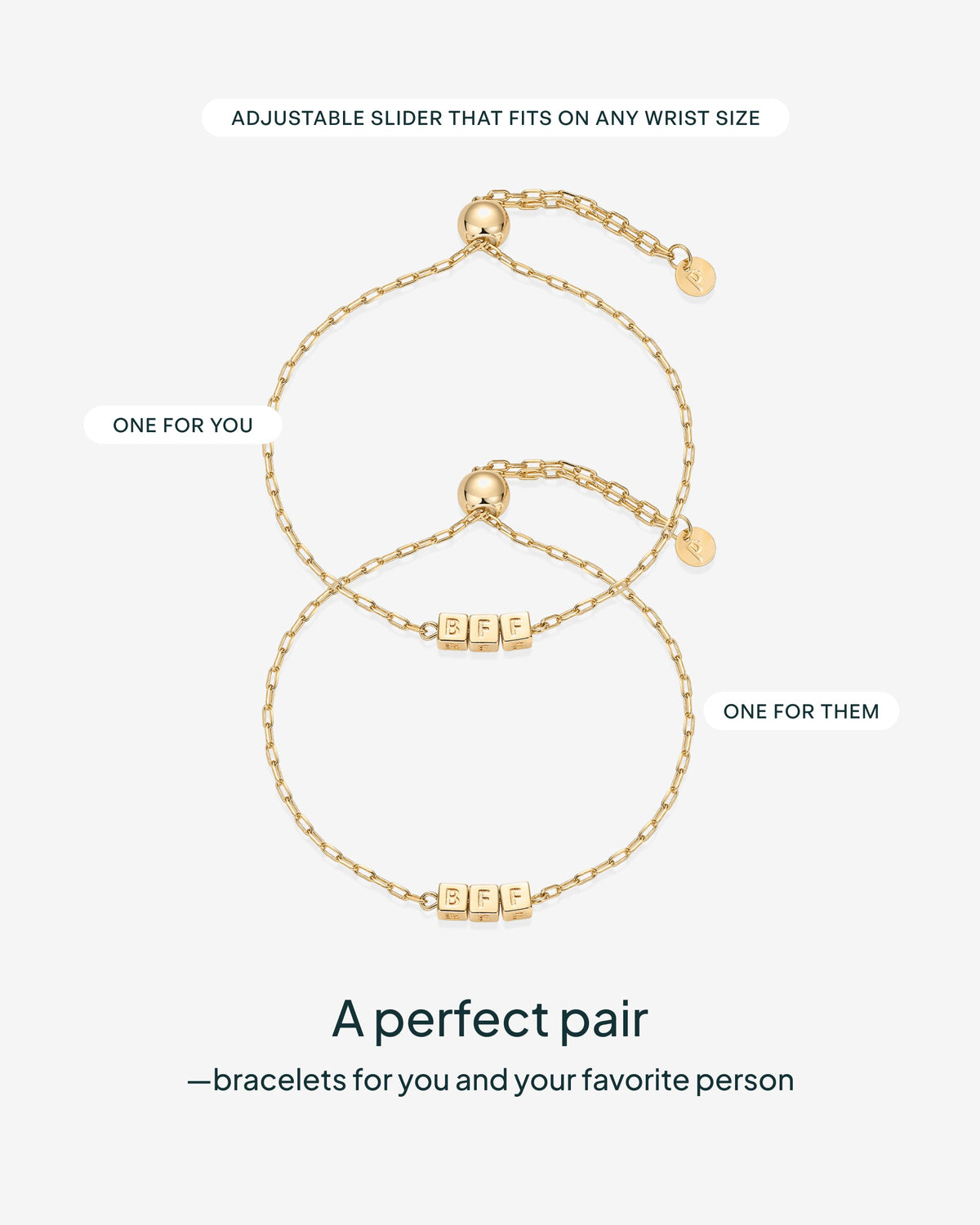 BFF-ILYSM Cube Bracelet