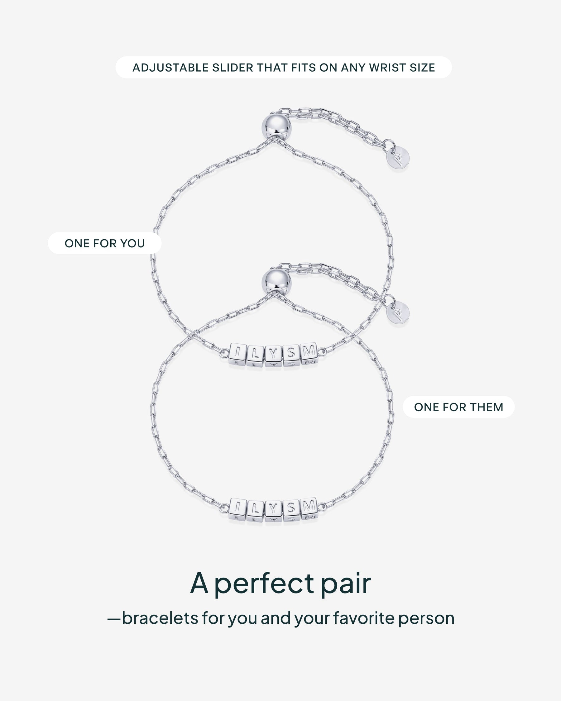BFF-ILYSM Cube Bracelet