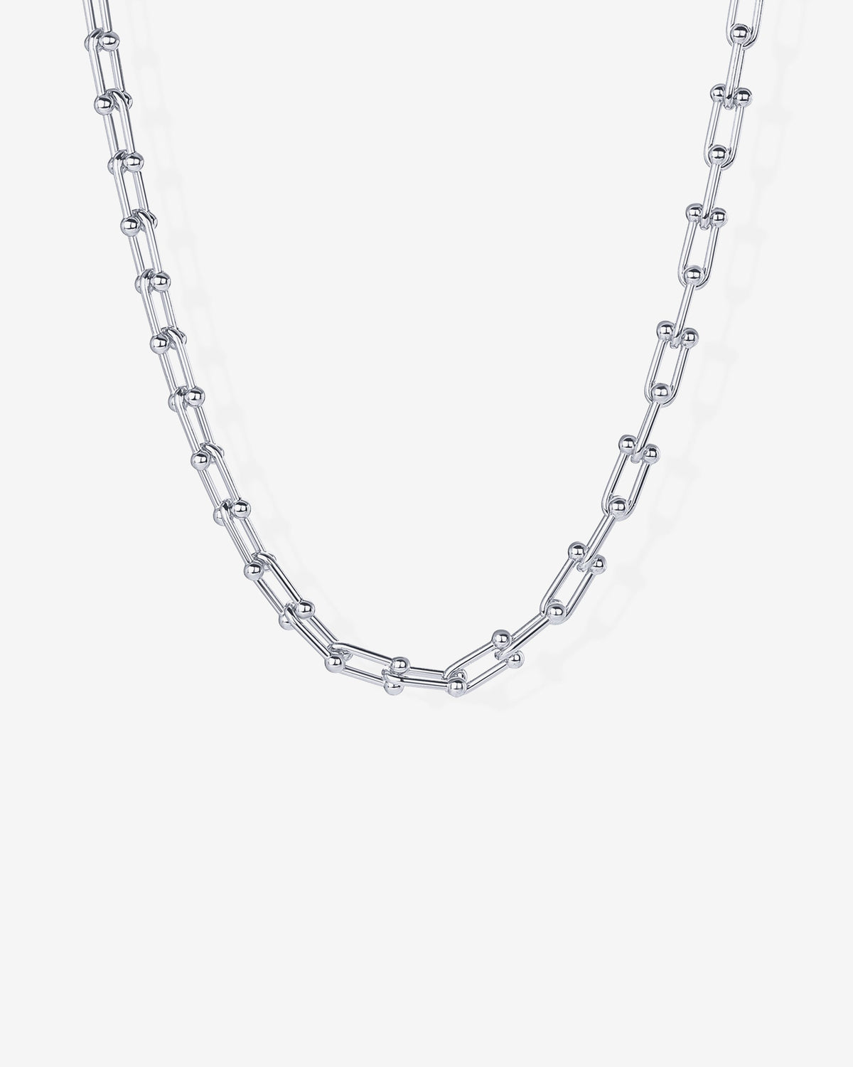 Chunky Barbell Links Chain Necklace