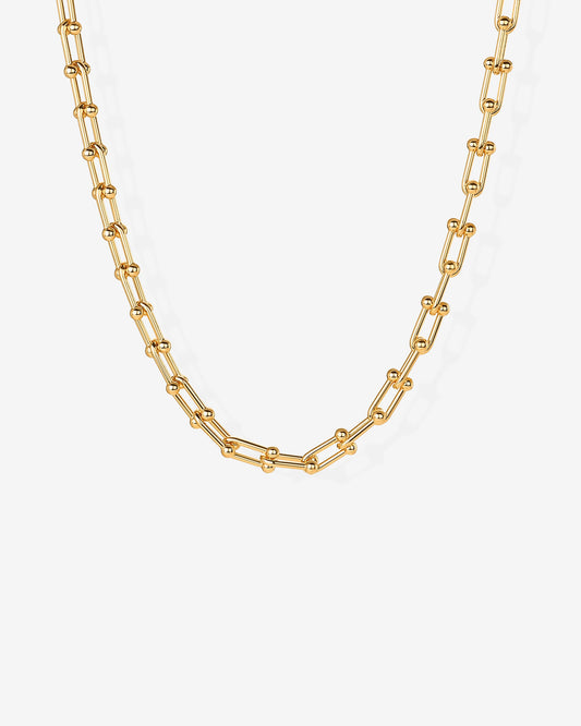 Chunky Barbell Links Chain Necklace