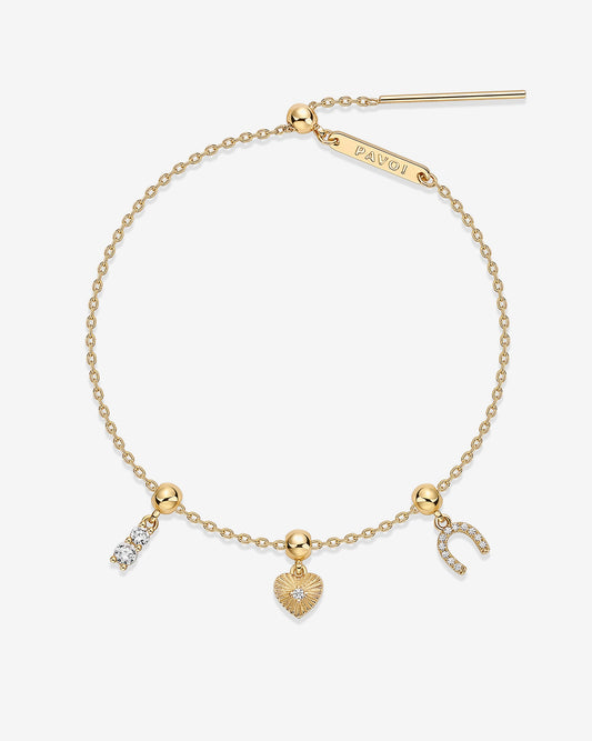 Charm Stack Era Heart & Horseshoe Vibes Bracelet Set