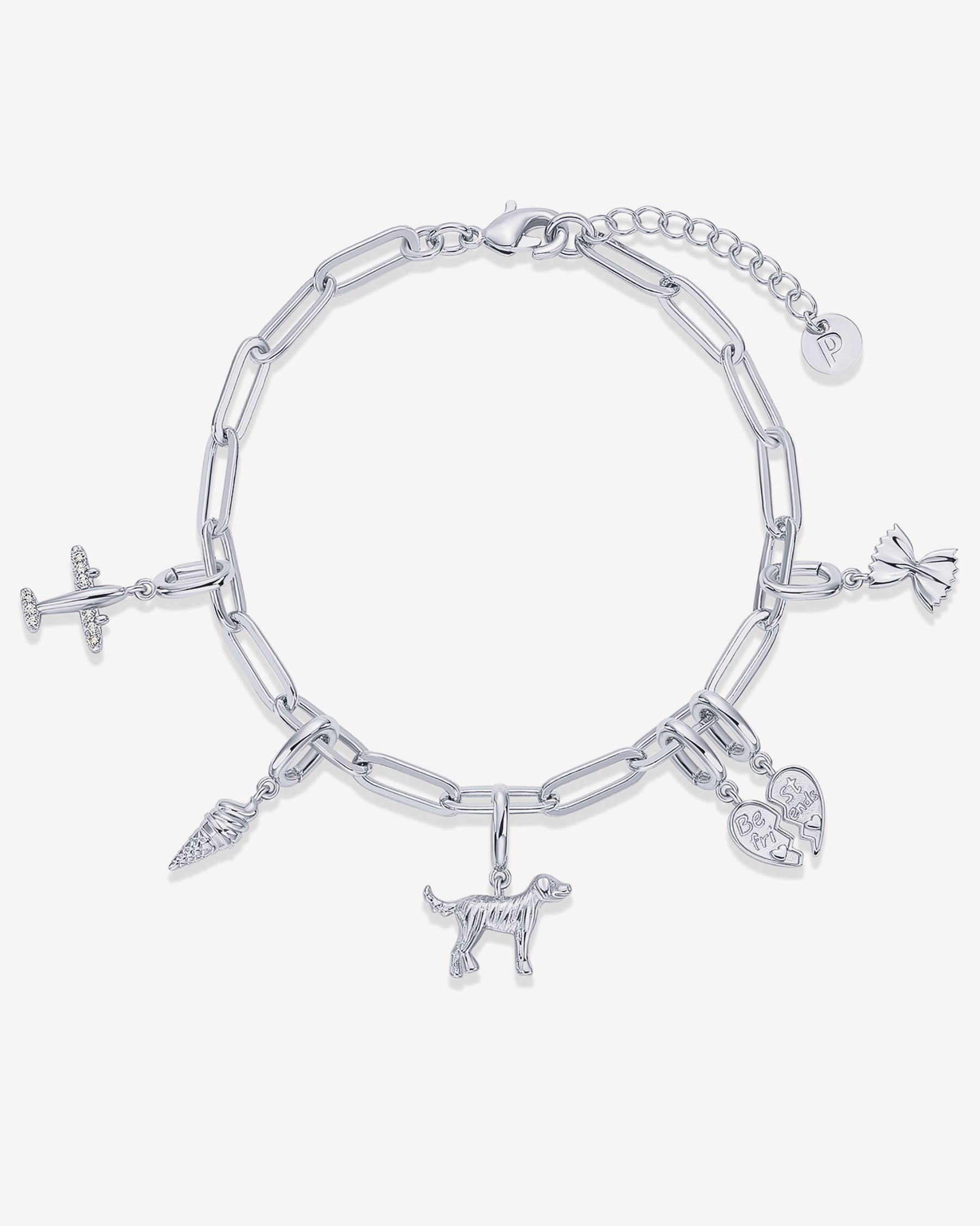 Cherished Connections Charm Paperclip Bracelet Set
