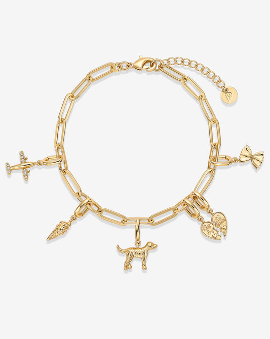 Cherished Connections Charm Paperclip Bracelet Set
